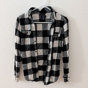 George Black and White Checkered Men's Shirt